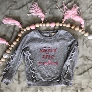 Kate Spade Sweatshirt with Metallic Pink font 24mo